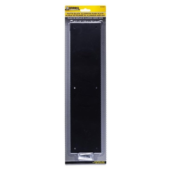 Brinks Commercial 15 in L Matte Black Stainless Steel Push Plate BC41022